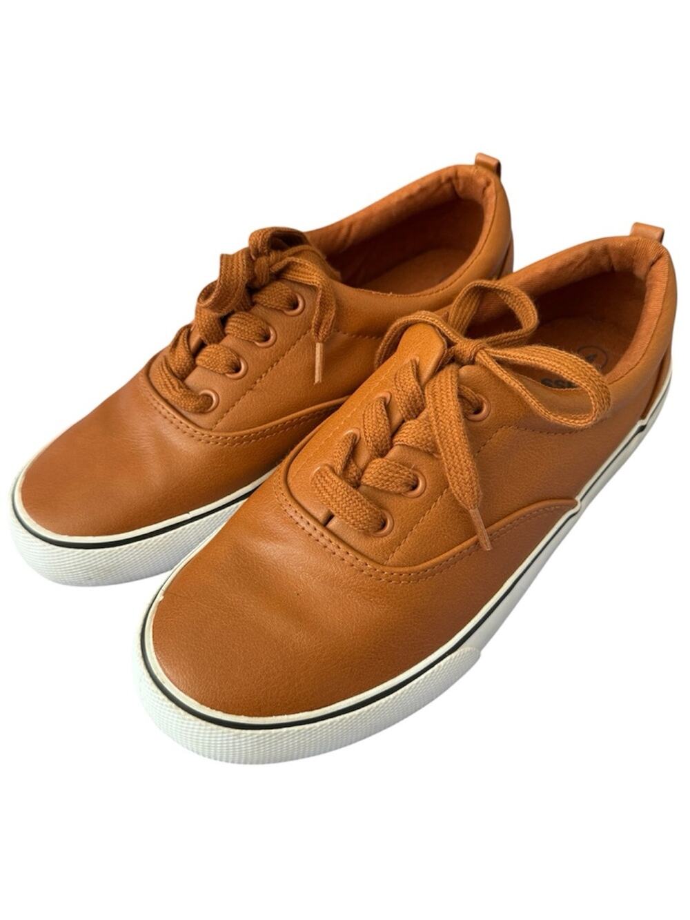 Art Class Blake Slip On Oxfords Casual Lace-Up Sneakers in Cognac Brown Size 4
